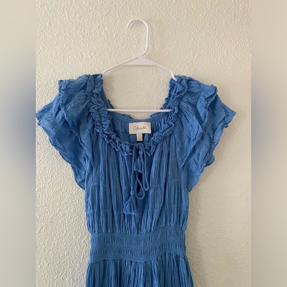 Cleobella Santana Ankle Dress Sky Blue Ruffled Dress - Picture 6 of 10